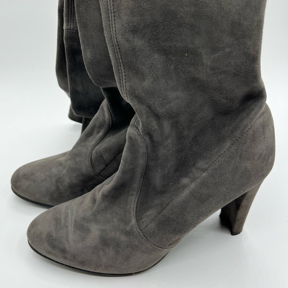 Stuart Weitzman Thigh High Gray Suede Boot - Picture 3 of 6